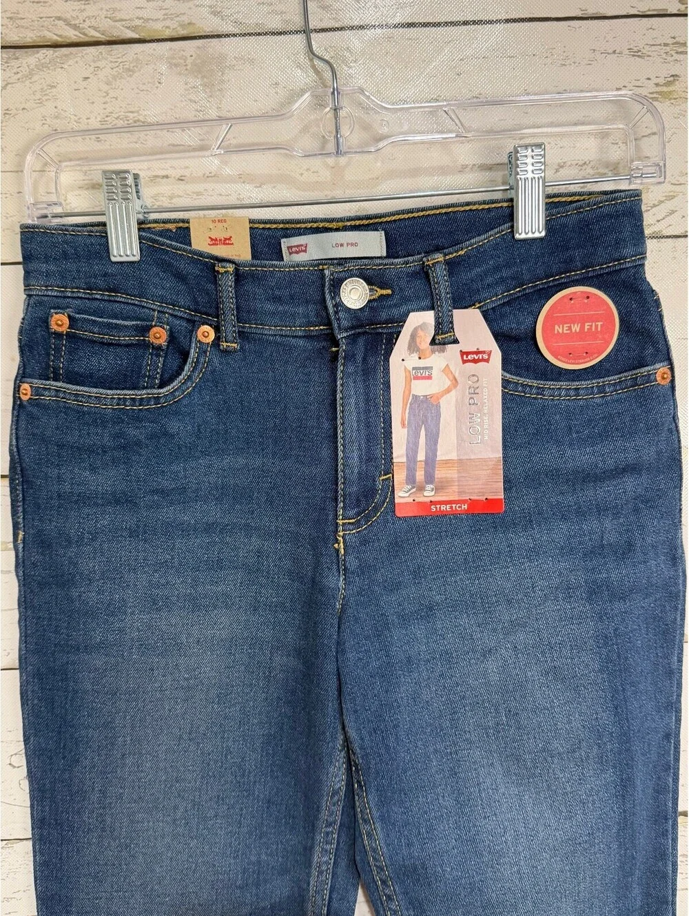 Levi Low Pro Stretch Mid Rise Slim NWT Size Girls 10